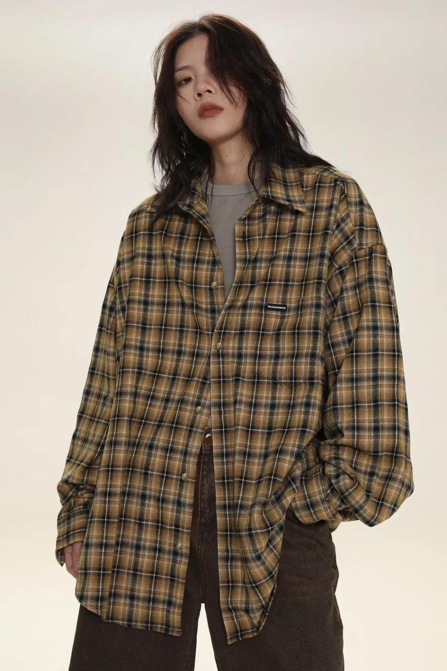 Online Boxy Plaid Carpenter Shirt Shirts