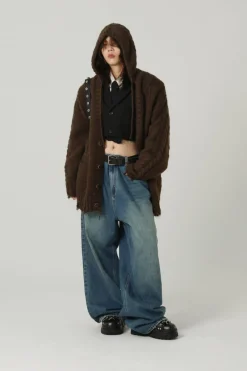 Clearance Edith Knit Hooded Cardigan Sweaters