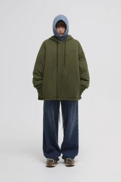 Sale Hood Padded Zip Up Jacket Jackets