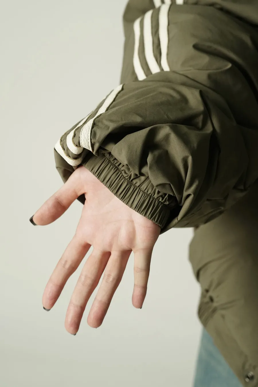 Discount Striped Puffer Jacket Jackets