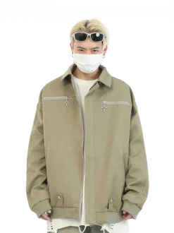 Outlet Star Zipped Work Jacket Jackets
