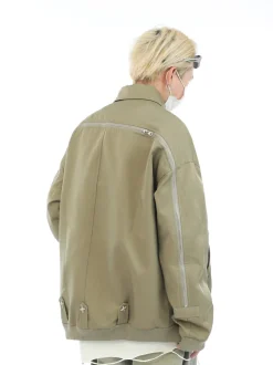 Outlet Star Zipped Work Jacket Jackets