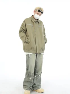 Outlet Star Zipped Work Jacket Jackets