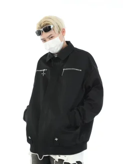 Outlet Star Zipped Work Jacket Jackets