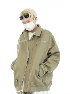Outlet Star Zipped Work Jacket Jackets