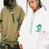 New M Buckle Drawstring Hoodie Hoodies