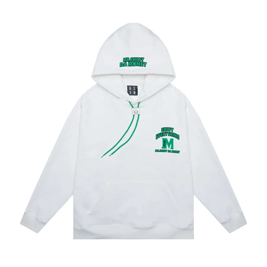 New M Buckle Drawstring Hoodie Hoodies