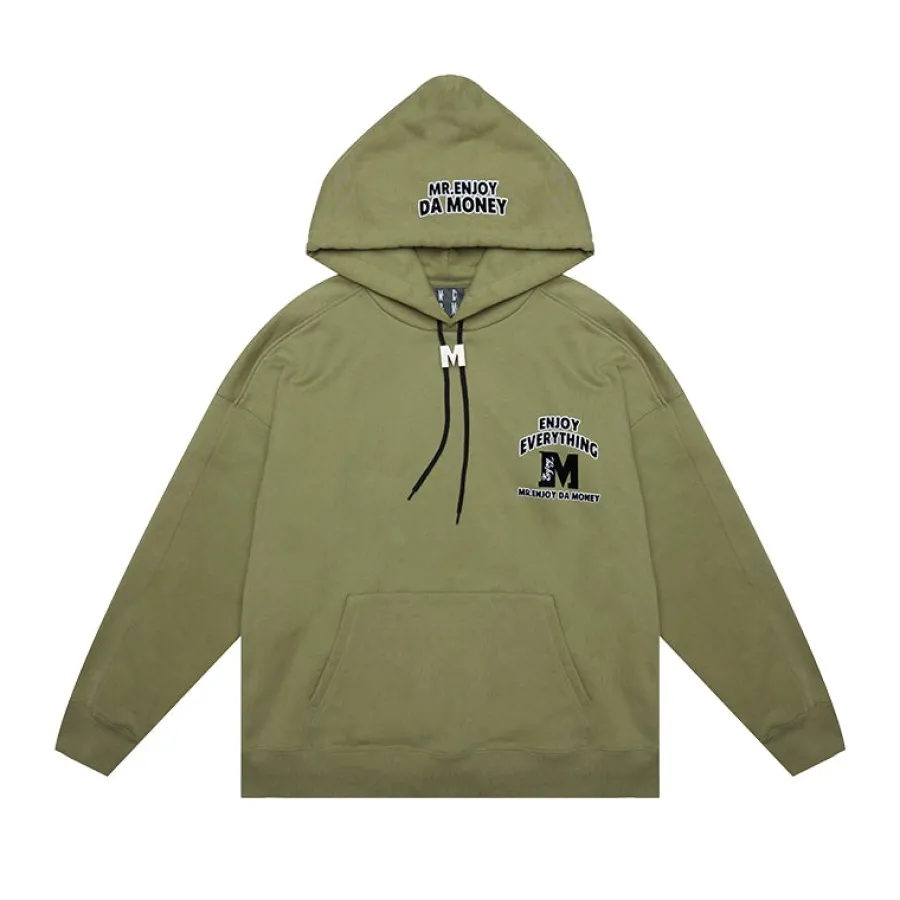 New M Buckle Drawstring Hoodie Hoodies