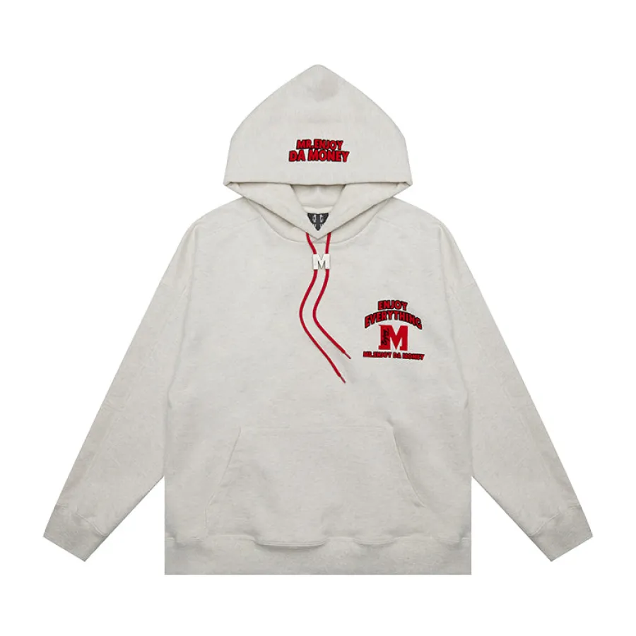 New M Buckle Drawstring Hoodie Hoodies