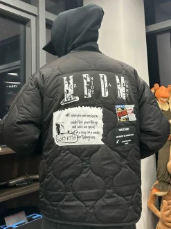 Fashion Patched Flyer Quilted Jacket Jackets