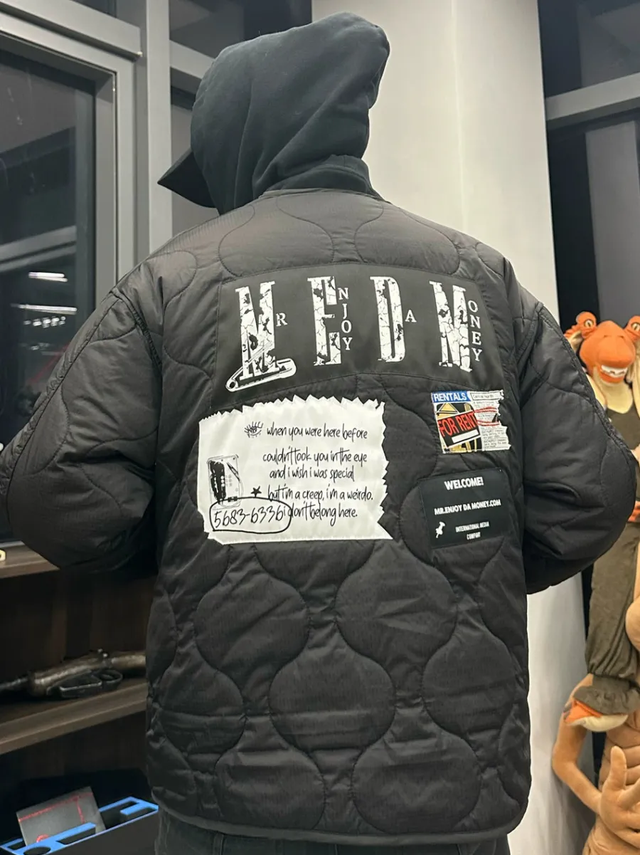 Fashion Patched Flyer Quilted Jacket Jackets
