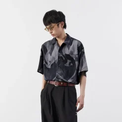 Fashion Boxy Cut Lotus Shirt Shirts