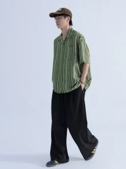 Sale Retro-Striped Button Up Shirts