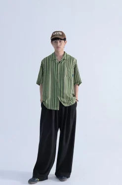 Sale Retro-Striped Button Up Shirts