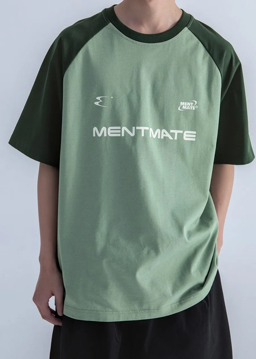 Fashion Two-Tone Logo Tee T-Shirts