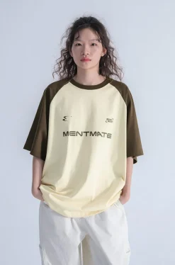 Fashion Two-Tone Logo Tee T-Shirts