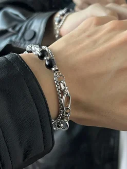 Hot Double-Layered Beaded Stone Bracelet Accessories