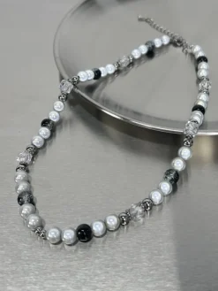 Fashion Monochrome Pearl Necklace Accessories