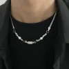 Fashion Silver Beaded Snake Chain Necklace Accessories