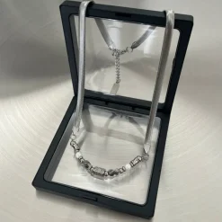Fashion Silver Beaded Snake Chain Necklace Accessories