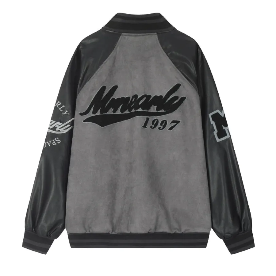 Fashion "1997" Suede Varsity Jacket Jackets