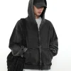 Outlet Heavyweight Vintage Washed Zip Jacket Jackets