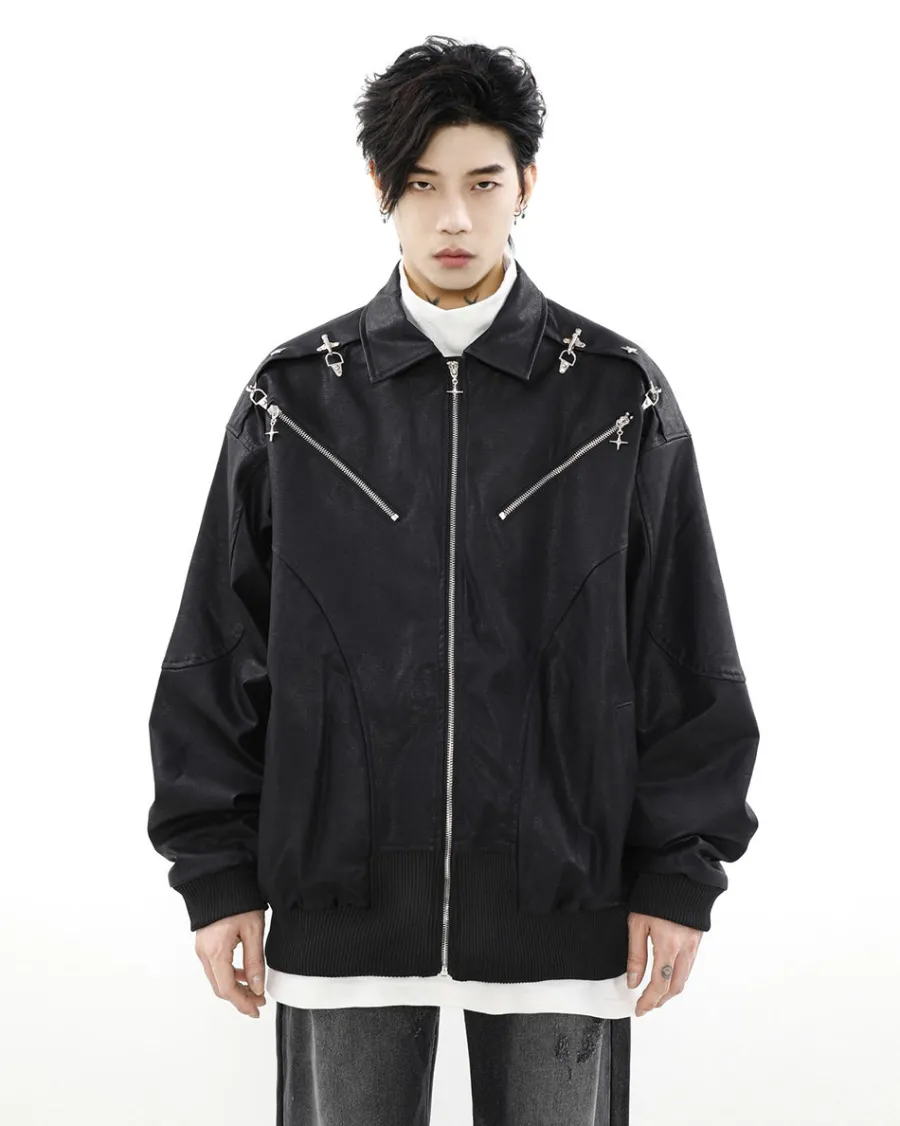 Outlet Star-Studded Bomber Jacket Jackets