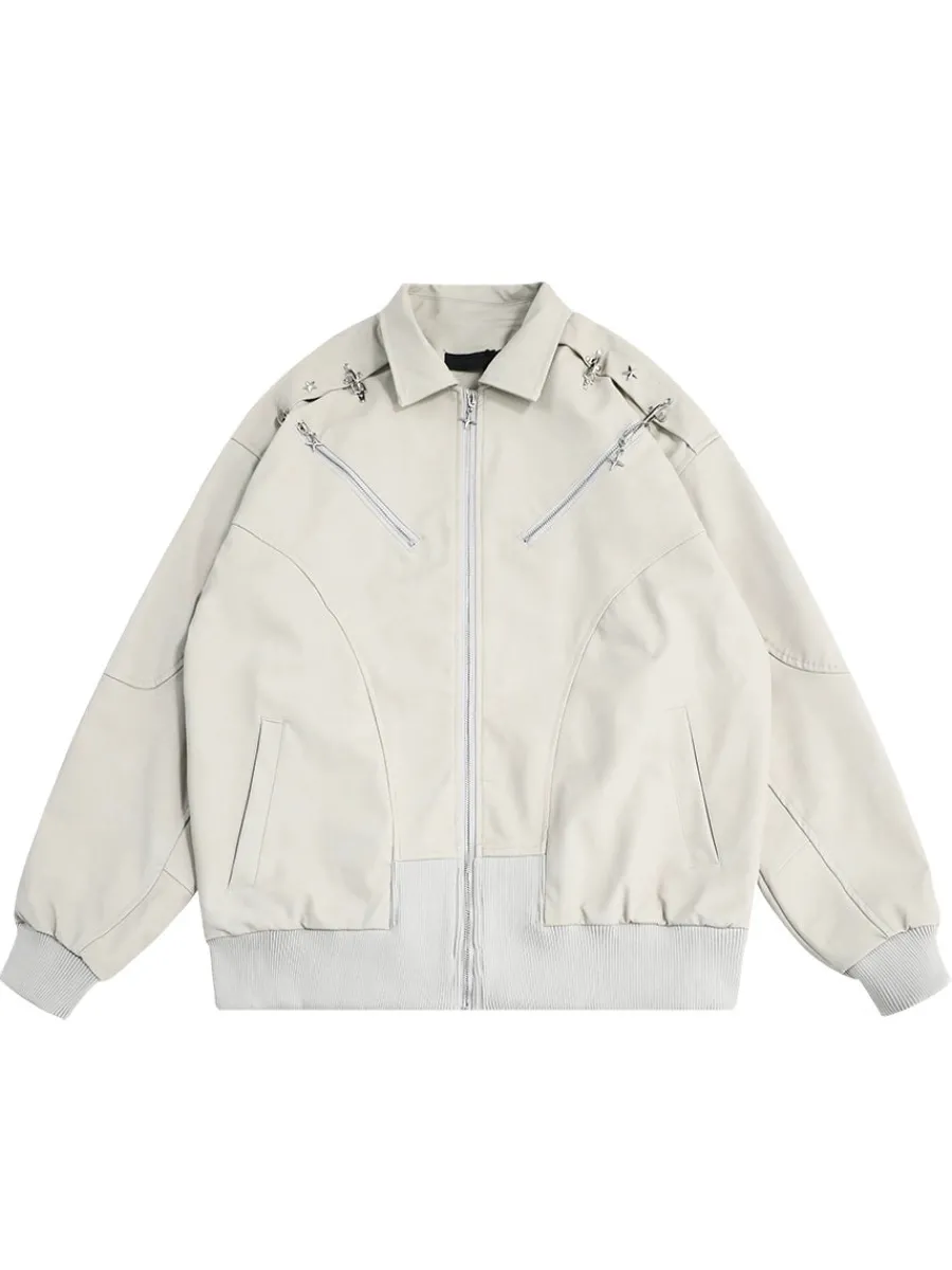 Outlet Star-Studded Bomber Jacket Jackets