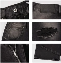 Outlet Vintage Washed Ripped Jeans Jeans