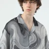 Fashion Marble Button Up Shirt Shirts