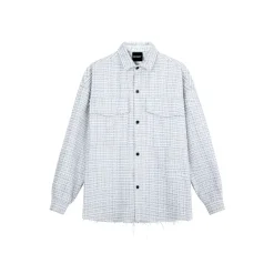 Discount Raw Edge Tweed Flannel Shirts | Jackets