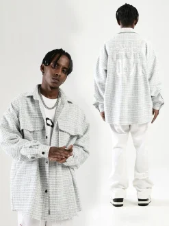 Discount Raw Edge Tweed Flannel Shirts | Jackets