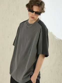 Discount Two-Tone Spliced Tee T-Shirts