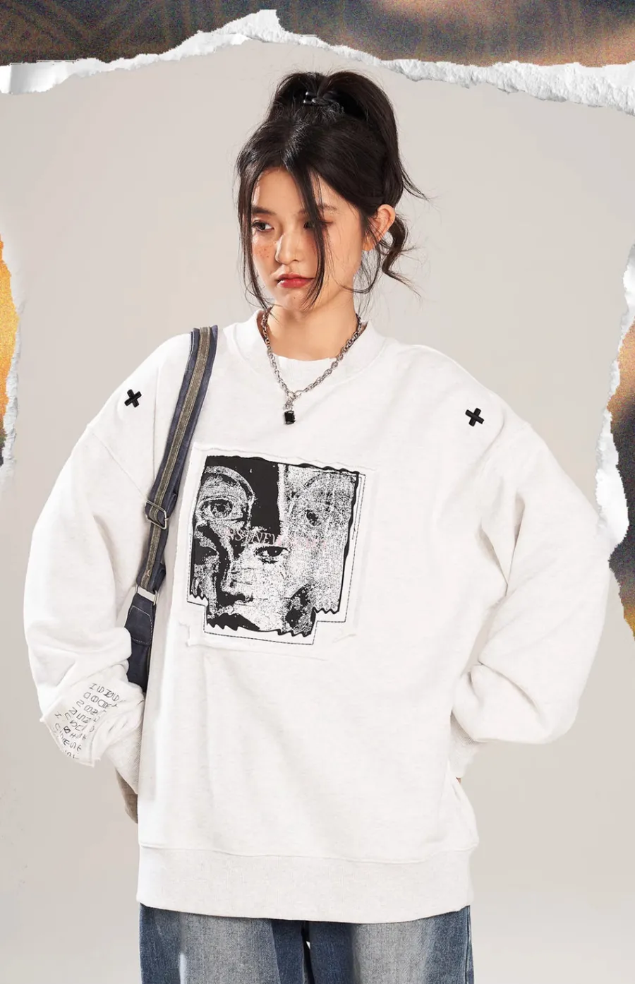 Outlet "Visions" Collage Sweater Sweaters