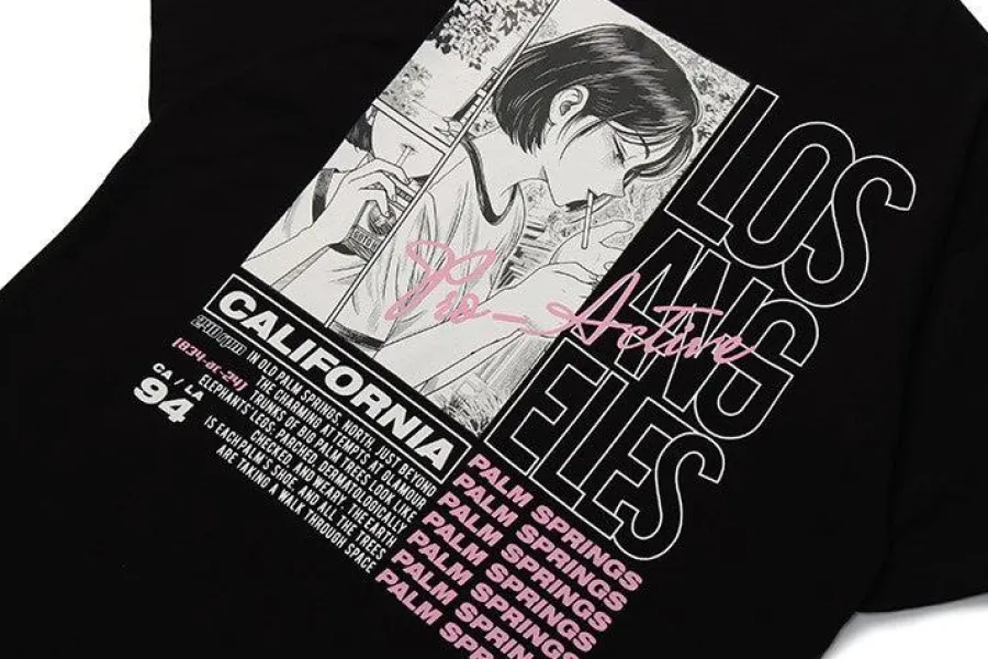 Fashion Palm Springs Anime Girl Tee T-Shirts