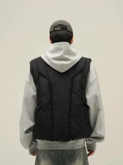 Fashion Paneled Puffer Vest Jackets