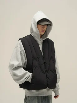 Fashion Paneled Puffer Vest Jackets