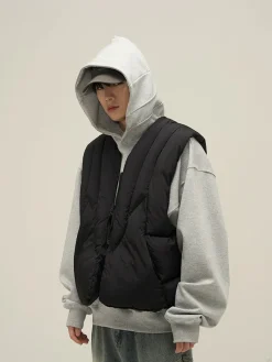 Fashion Paneled Puffer Vest Jackets