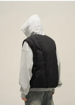 Fashion Paneled Puffer Vest Jackets