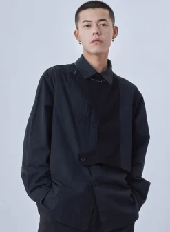 Online Deconstructed Long Sleeve Polo Shirts