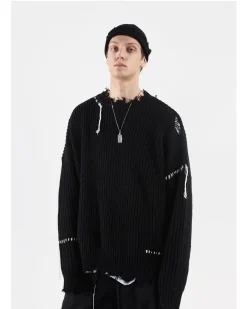 Sale "Lost Inside" Distressed Knit Sweater Sweaters