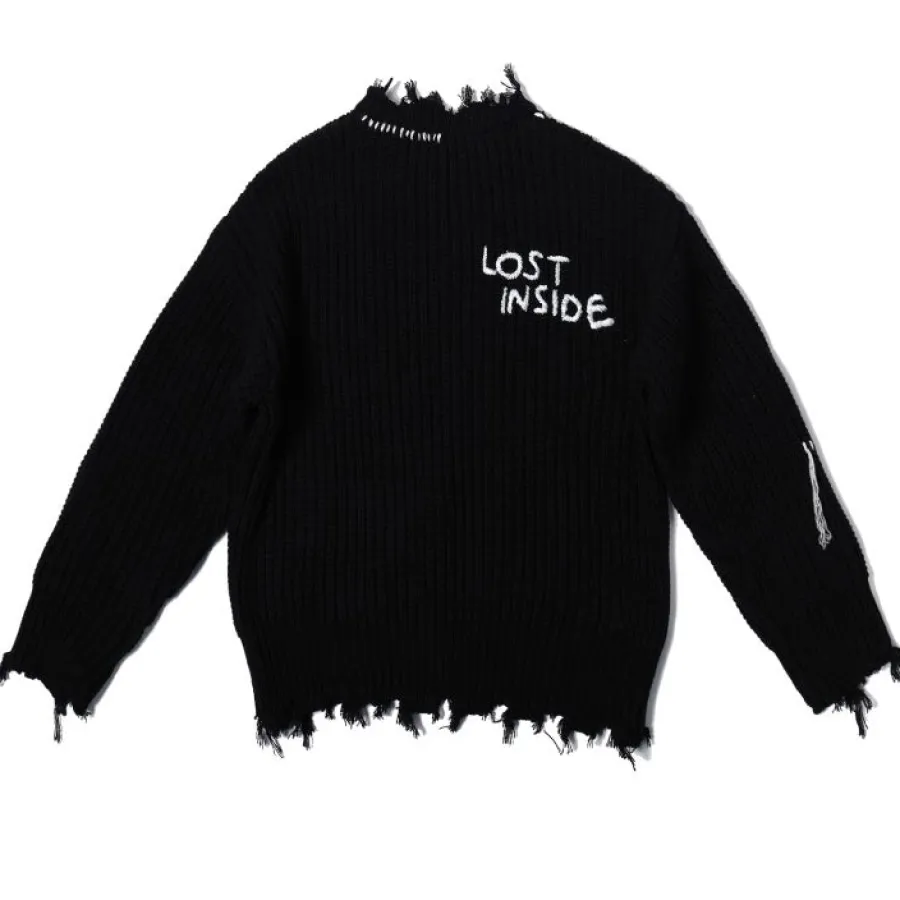 Sale "Lost Inside" Distressed Knit Sweater Sweaters