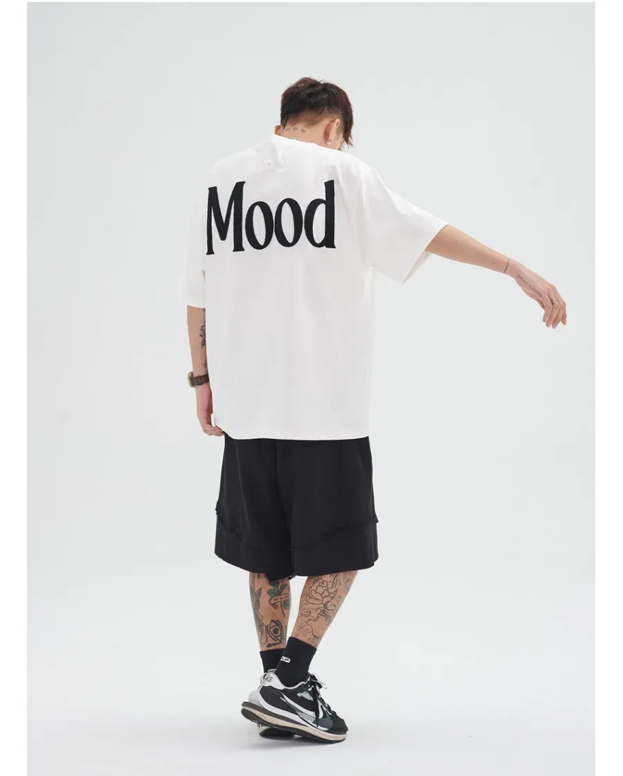 Online Mood Embroidered Tee T-Shirts