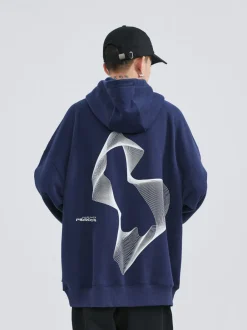 Fashion Wave Length Hoodie Hoodies