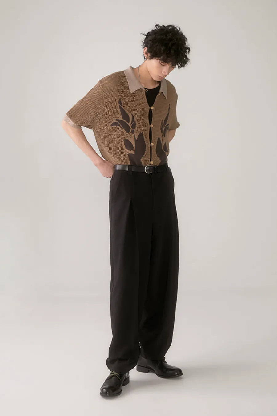 Outlet PHYSBOY Retro Leaf Crochet Button-Up Shirts