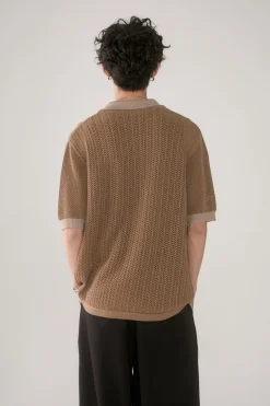 Outlet PHYSBOY Retro Leaf Crochet Button-Up Shirts