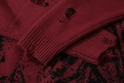 Discount Reaper Ripped Knit Sweater Sweaters