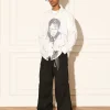 Outlet Portrait Button Long Sleeve Shirts