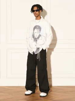 Outlet Portrait Button Long Sleeve Shirts