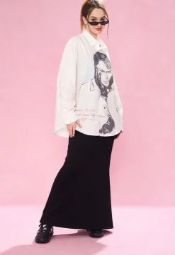 Outlet Portrait Button Long Sleeve Shirts